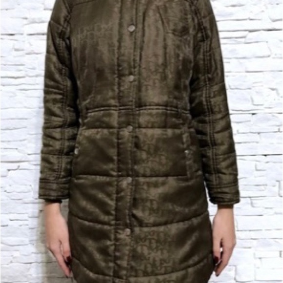 Vintage CHRISTIAN DIOR Monogram Trotter Puffer Coat Jacket Parka *RARE* - Picture 7 of 16